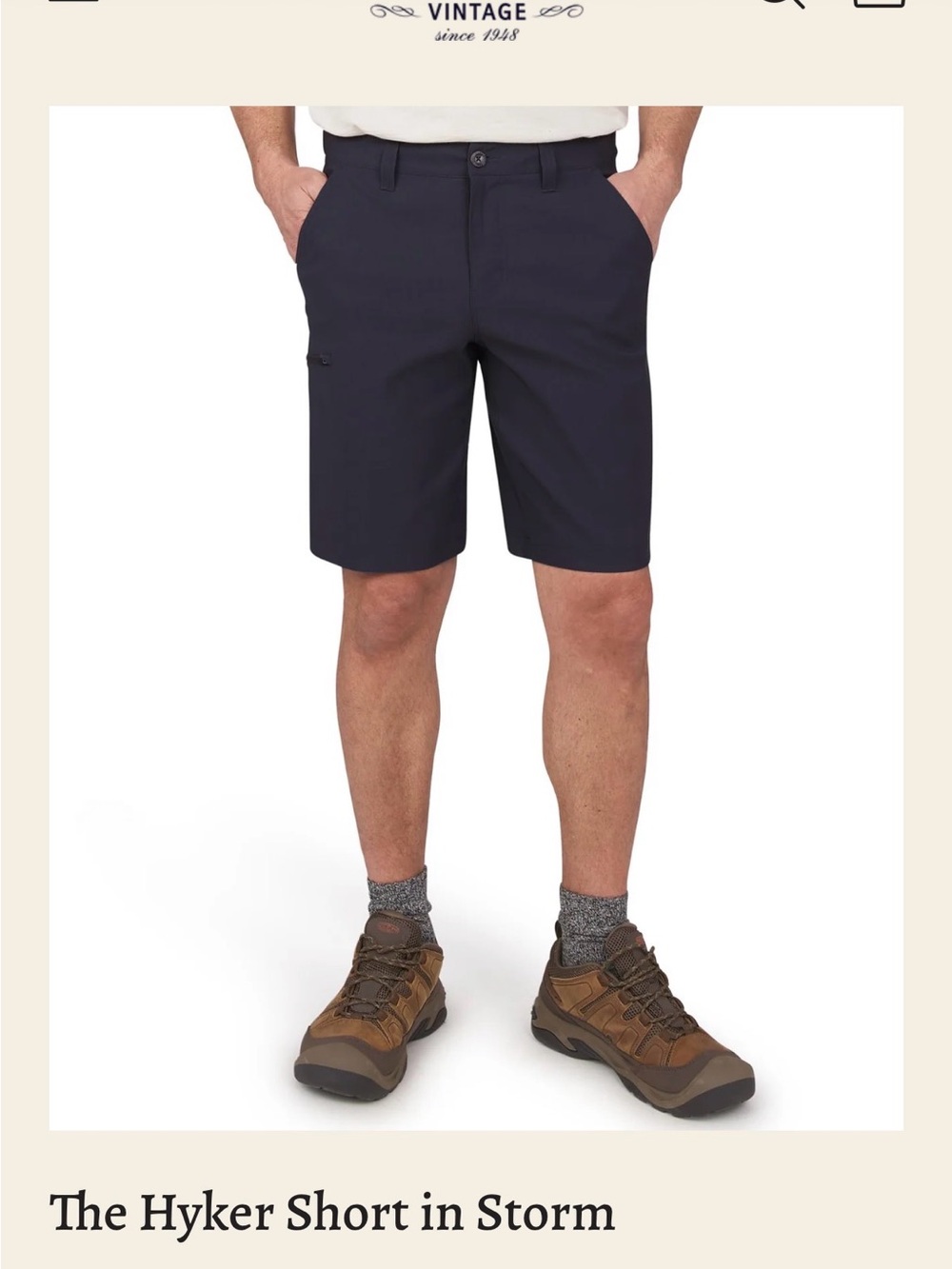 Men's Weatherproof Vintage Stretch Performance Shorts - Slate Blue Size 38